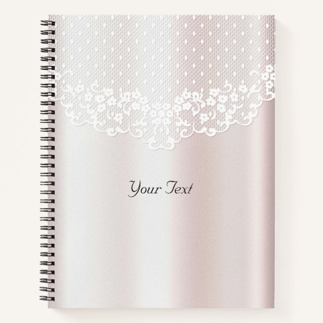 Cahier Floral en Dentelle Élégant (Devant)