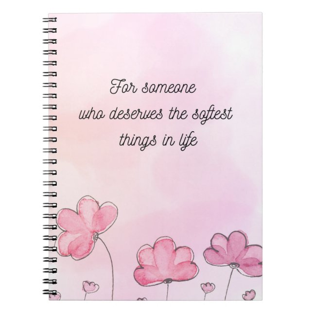 Cahier Floral Esthétique Douce Carnet Mignon (Devant)