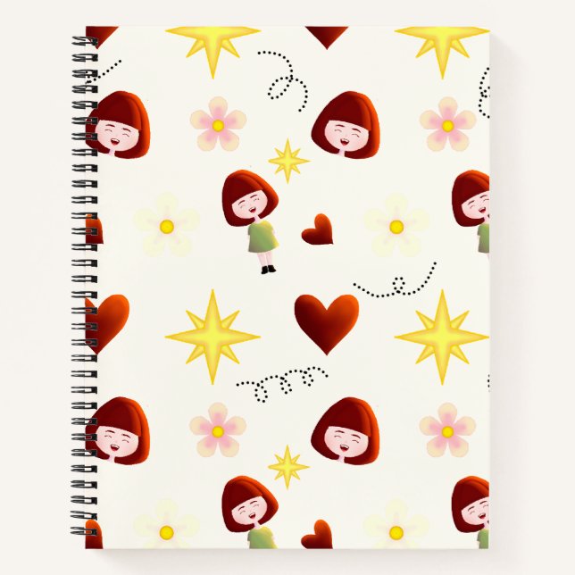Cahier Floral Fille Mignonne (Devant)