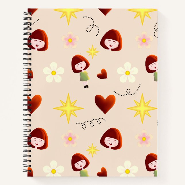 Cahier Floral Fille Mignonne (Devant)