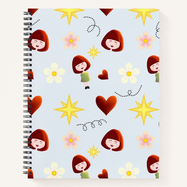 Cahier Floral Fille Mignonne (Devant)