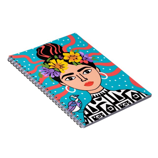 Cahier Floral Inspiré de Frida - Folklore Mexicain (Côté Droit)
