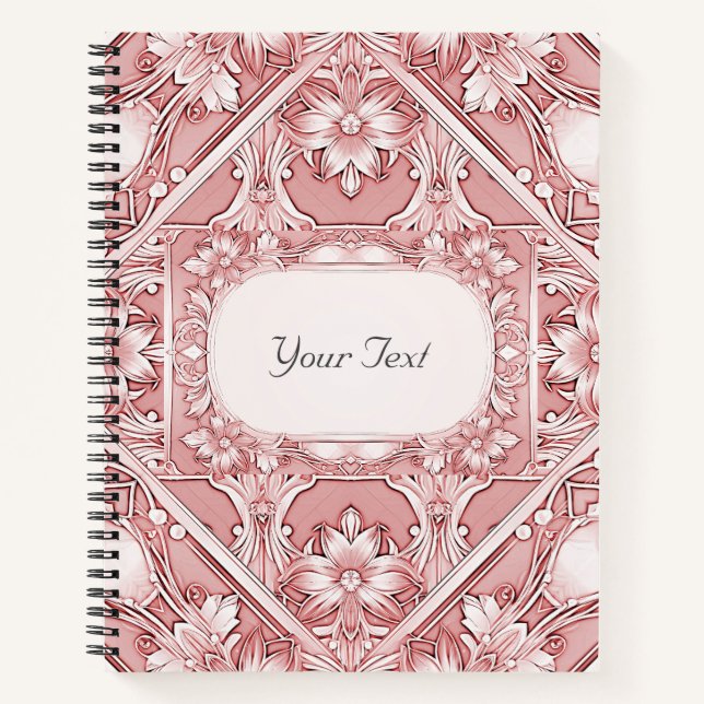 Cahier floral rose (Devant)
