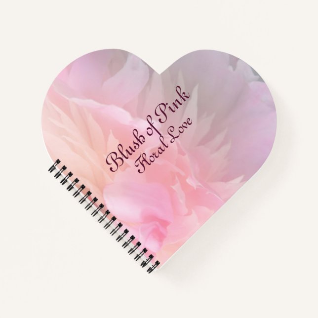 Cahier floral rose tendre Love (Devant)