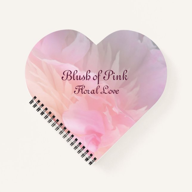 Cahier floral rose tendre Love (Devant)