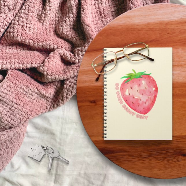 Cahier Fraise Mignon et Motivant (Créateur téléchargé)