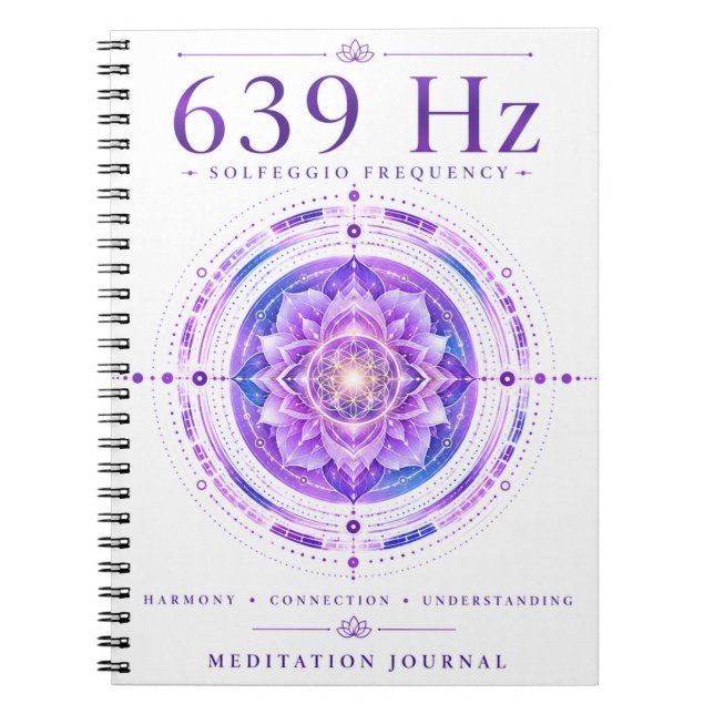 Cahier Fréquence Solfeggio 639 Hz – Harmony & Co (Devant)