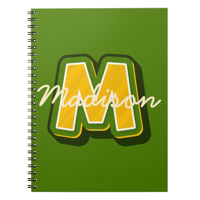 Cahier garçon monogramme prépa moderne (Devant)