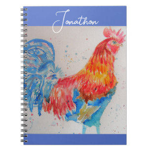Cahier Garçons Enfants Oiseaux Poulet Aquarelle Co
