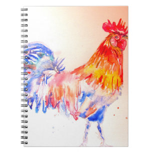 Cahier Garçons Enfants Poulet Aquarelle Coq pour g