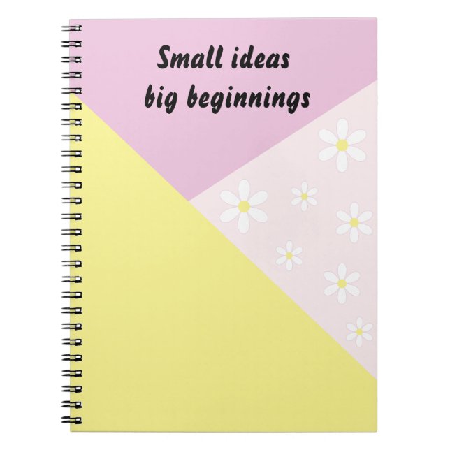 Cahier Géométrique Pastel avec Texte Modifiable (Devant)