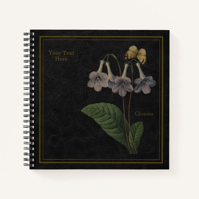 Cahier Gloxinia Noir (Devant)