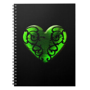 Cahier gothique de la Saint-Patrick à coeur vert