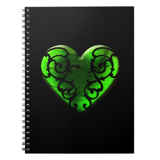 Cahier gothique de la Saint-Patrick à coeur vert (Devant)