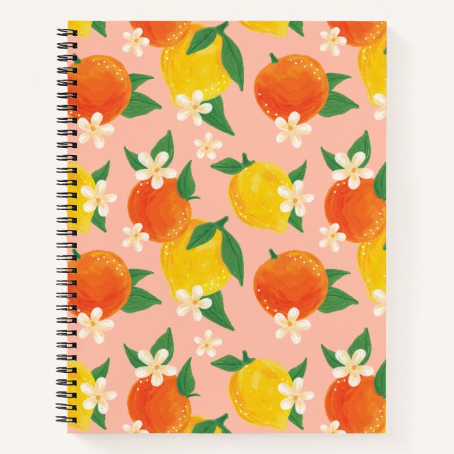 Cahier Grand Format Citron Orange Citrus (Devant)