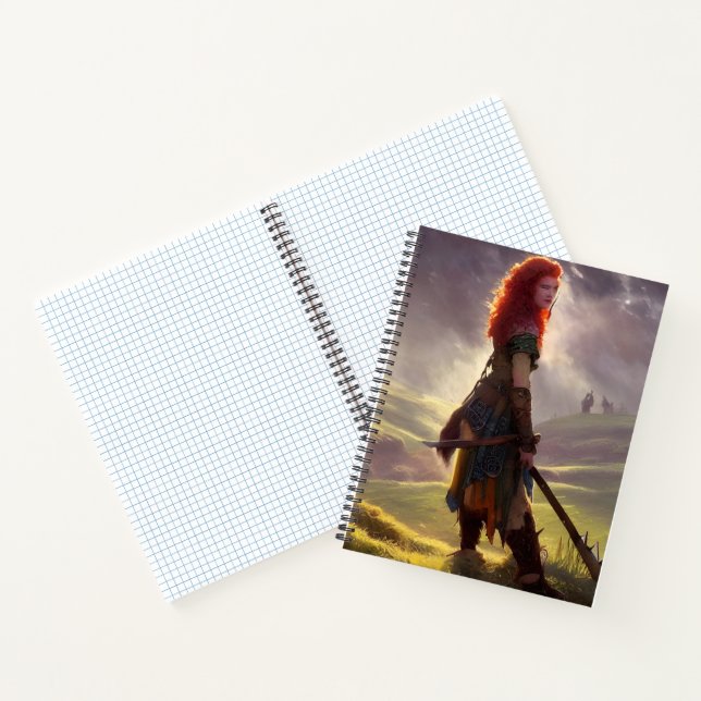 Cahier graphique de fantasy avec princesse guerriè (Intérieur)