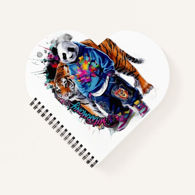 Cahier graphique premium ADOM Panda et Tigre Artis (Devant)