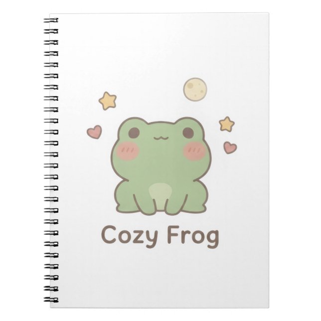 Cahier Grenouille Cozy | Journal Mignon Kawaii (Devant)