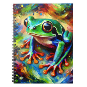 Cahier Grenouille de la jungle en éclat de couleur