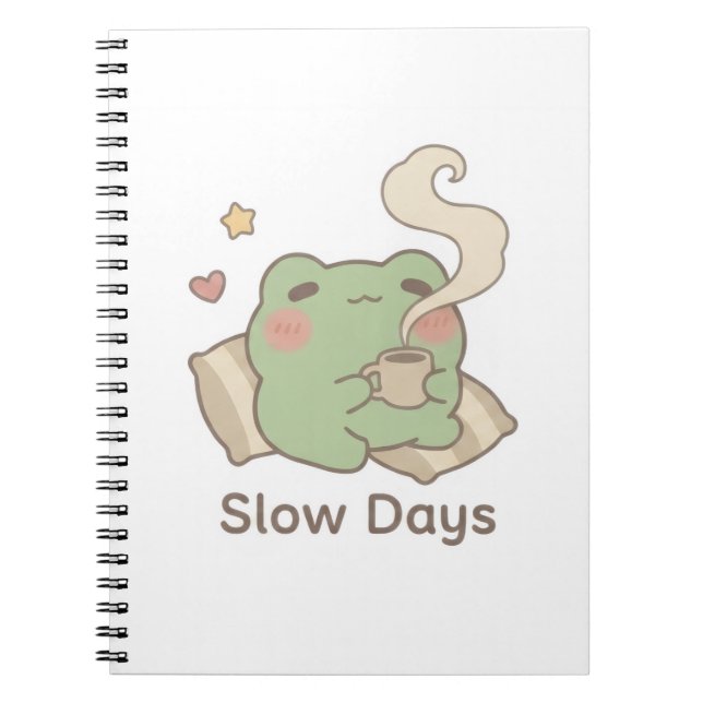 Cahier Grenouille des Journées Lentes | Journal Mi (Devant)