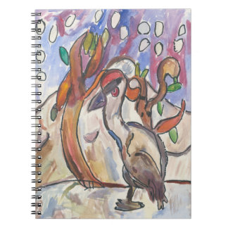 Cahier Grue Couronnée Rouge