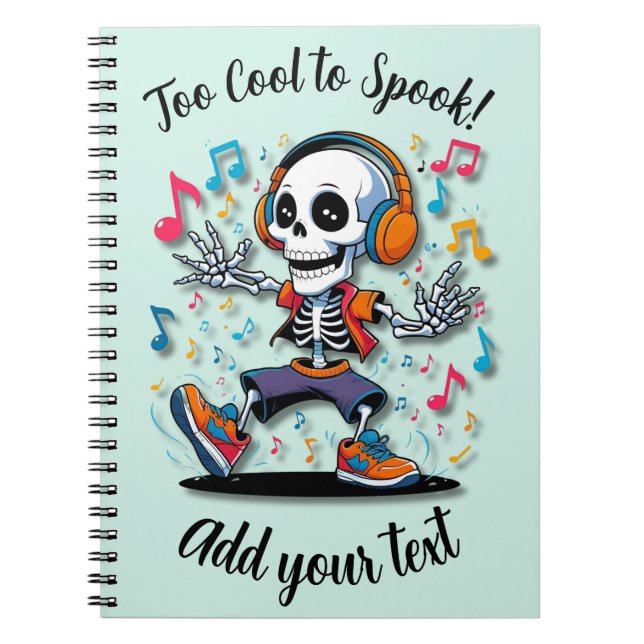 Cahier Halloween Vibes Breakdance Skeleton – Carne (Devant)