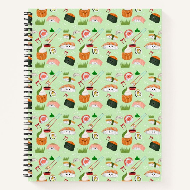 Cahier Happy Sushi Kawaii (Devant)