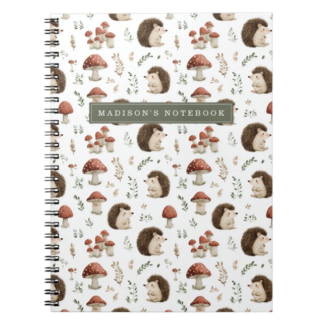Cahier Hérisson et Champignons (Devant)