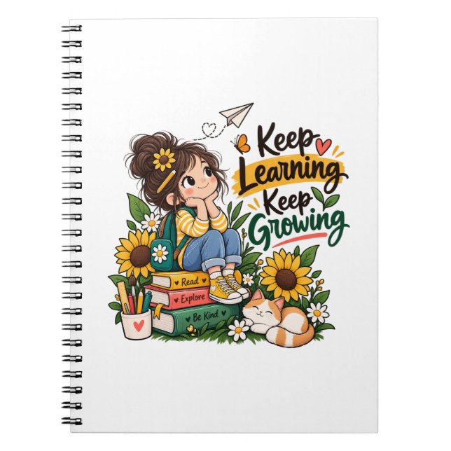 Cahier Inspirant pour Continuer à Apprendre et Gra (Devant)