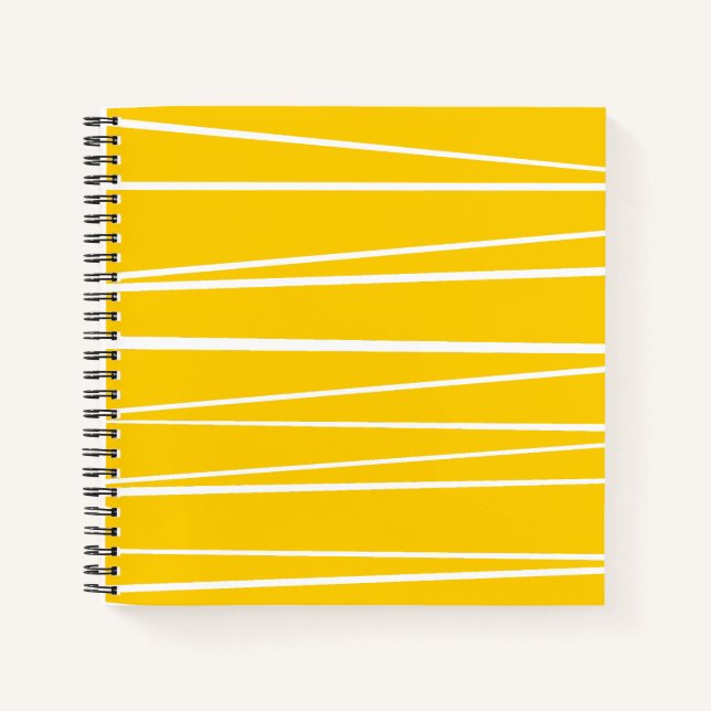 cahier jaune à rayures espagnoles carré (Devant)