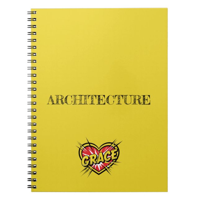 Cahier Jaune Grace Heart (Devant)
