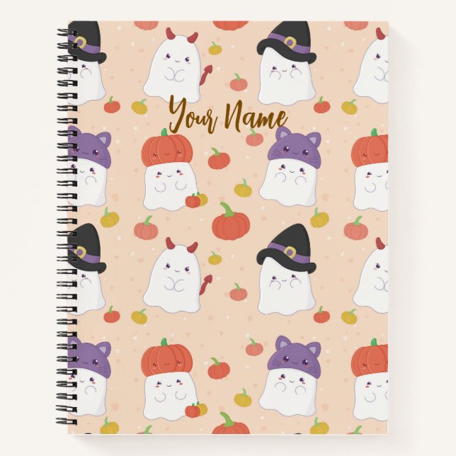 Cahier joli petit fantôme d'Halloween, retour à l' (Devant)