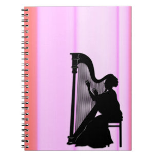 Cahier Joueur de Harpe Rideau Rose
