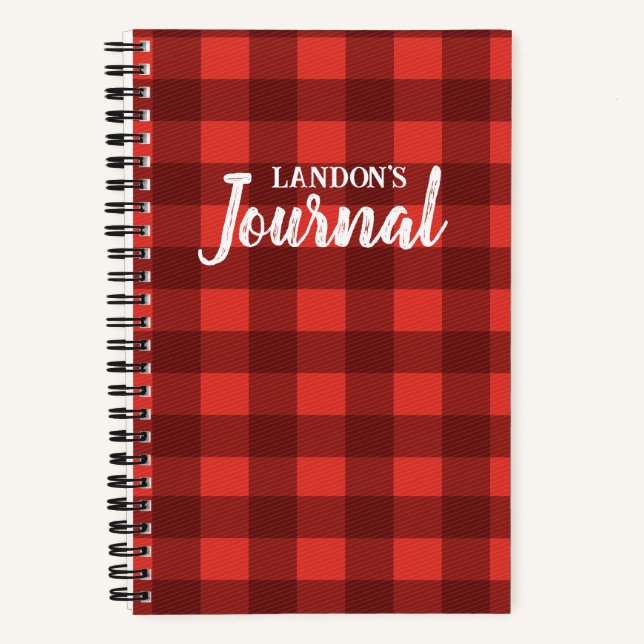 Cahier Journal à carreaux rouges (Recto)