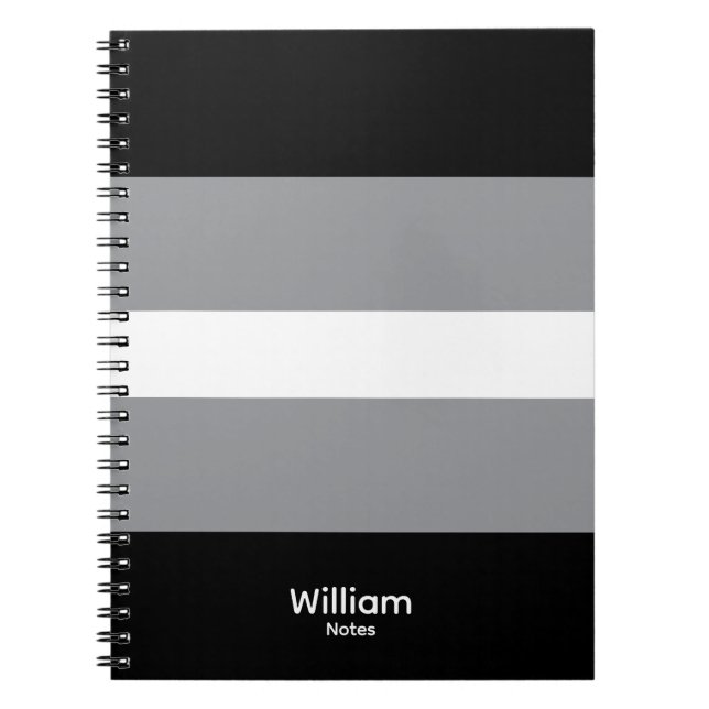 Cahier Journal à Spirale Notes William Personnalis (Devant)