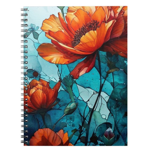Cahier Journal Coquelicots Rouges (Devant)