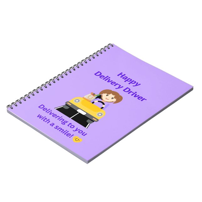 Cahier Journal de Conducteur de Livraison Heureux  (Côté gauche)