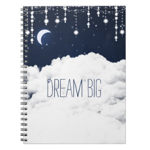 Cahier journal de rêve de ciel étoilé de nuages