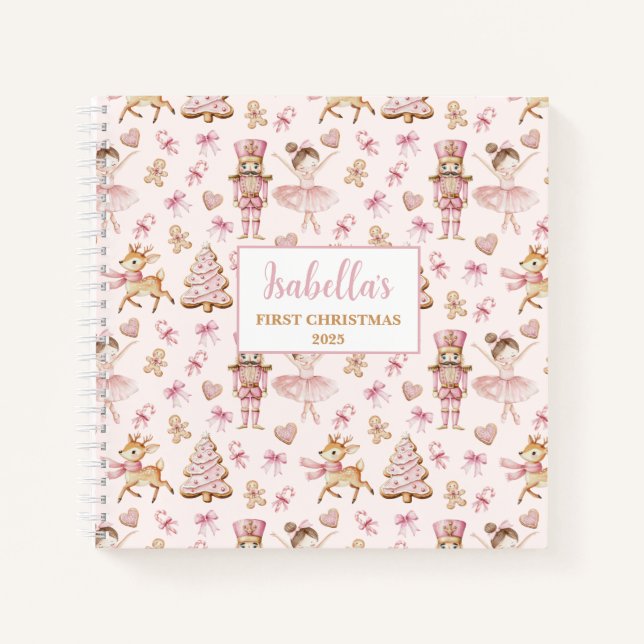 Cahier Journal Écrou de Noël pour le Premier Noël  (Devant)