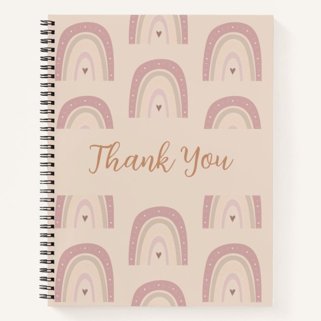 Cahier Journal Gras Boho Neutre | merci (Devant)