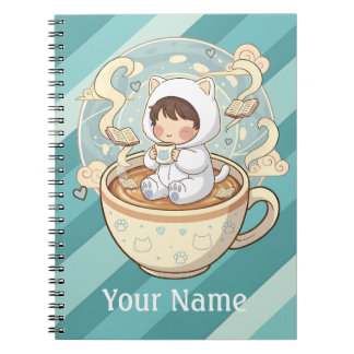 Cahier journal personnalisé pour chat pour étudian