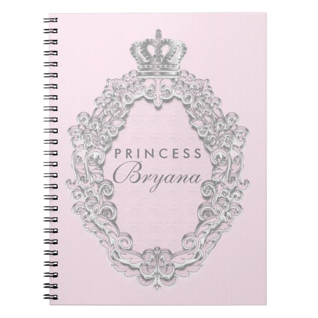 Cahier Journal Princesse Rose Vintage Conte de Fée (Devant)
