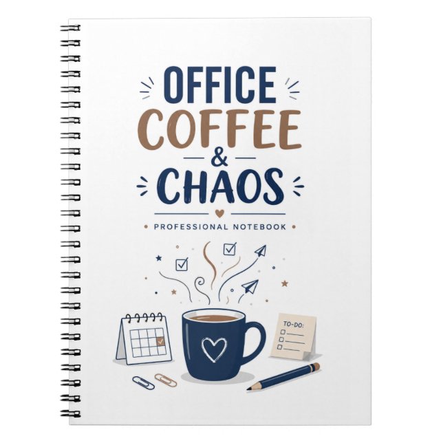 Cahier Journal Professionnel Café & Chaos de Burea (Devant)