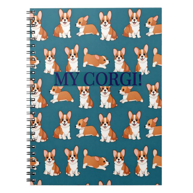 Cahier Journal Puppy Corgi (Devant)
