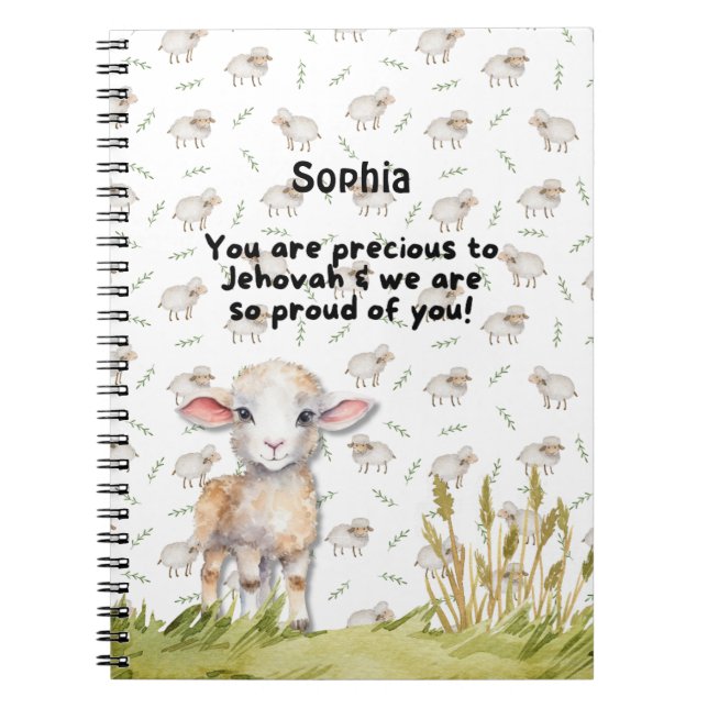 Cahier JW Precious Sheep pour les jeunes (Devant)