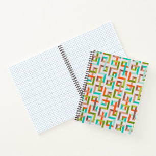 Cahier Labyrinthe Géométrique 3D Moderne du Milieu