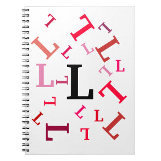 Cahier - Lettres Rouges Brouillées