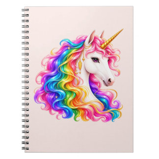 Cahier Licorne Arc-en-ciel