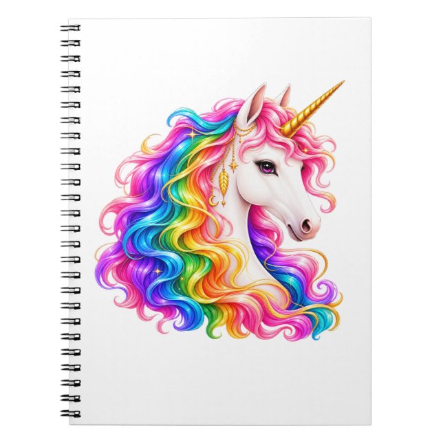 Cahier Licorne Arc-en-ciel  (Devant)