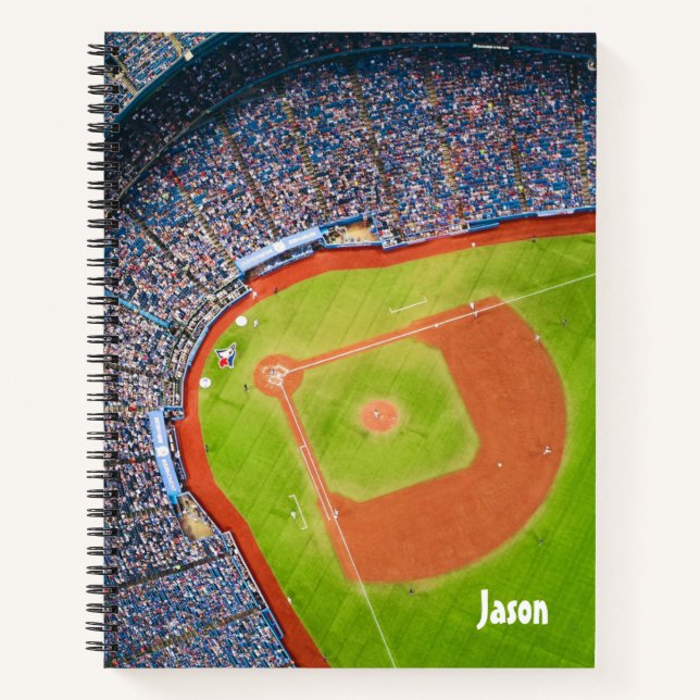 Cahier ligné à thème diamant de baseball (Devant)